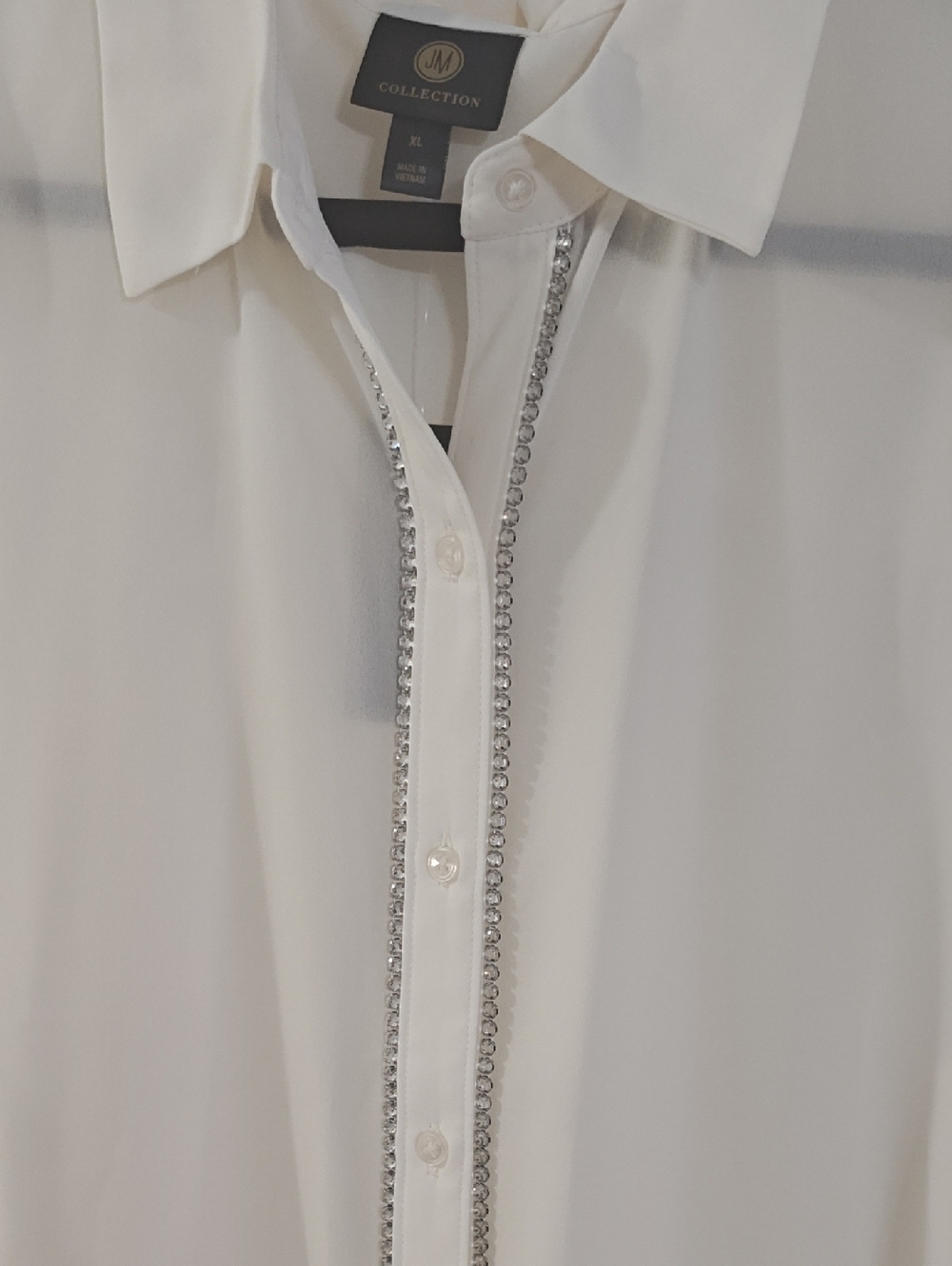 JM Collection Women's Solid Button Blouse